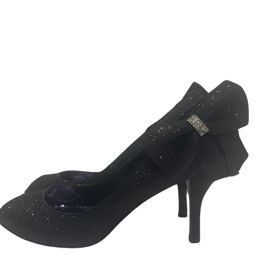 BNIB Roberto Vianni sparkle open toe heels with rhinestones bow 💎